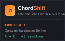 ChordShift — transpositor de cifras